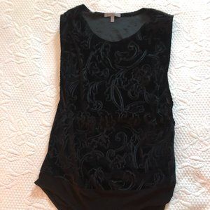 Velvet leotard sleeveless
